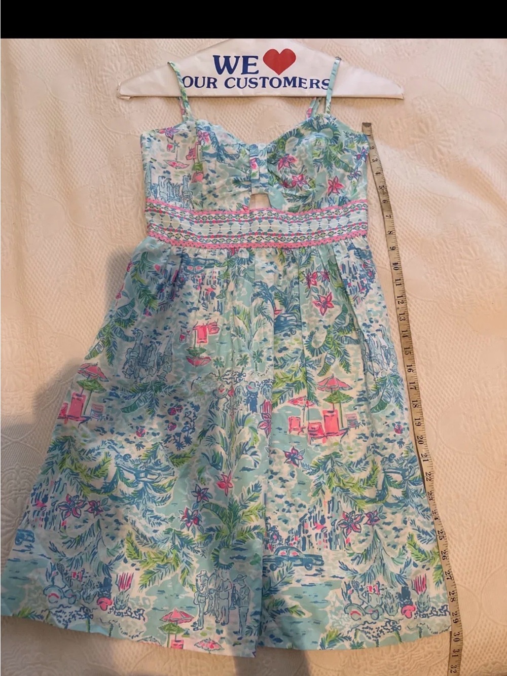 Lilly Pulitzer Sundress Sz 0 Light Blue Pink floral Beach Print, Pockets!